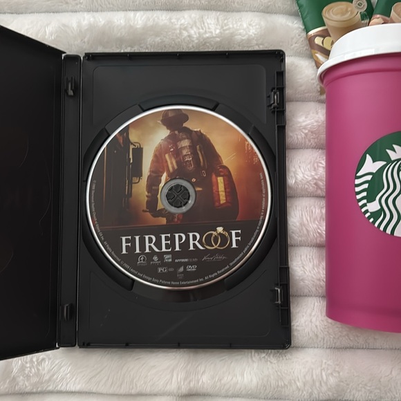 Starbucks Pink Tumbler w Fireproof DVD Movie & 2 Coffee Pkgs NEW!! Final Sale - Picture 5 of 6